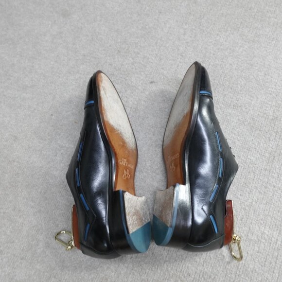 John Fluevog Shoes 8.5 Black The Gateways Cap Toe Oxford Lace - Picture 9 of 11